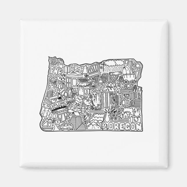 Imán Oregon Doodle (Frente)