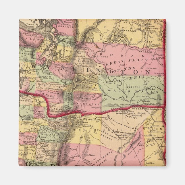 Imán Oregón y el Territorio de Washington (Frente)