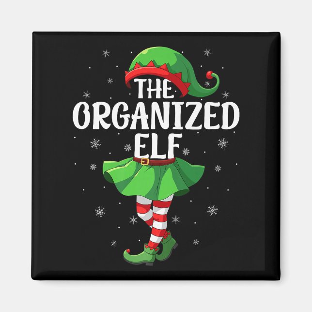 Imán Organized Elf Christmas Girls Women Elf Squad Xmas (Frente)