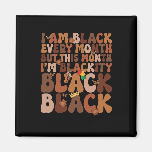 Imán Orgullo africano-americano de orgullo negro histor (Frente)