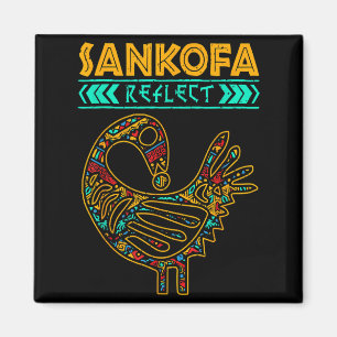 Imán Orgullo Afro Africano Historia Negra Sankofa Hombr