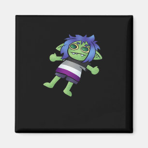 Imán Orgullo Agobiante Asexual Goblin Clásico