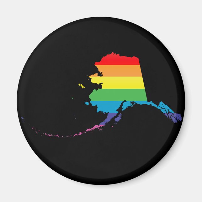Imán orgullo alaska. (Frente)