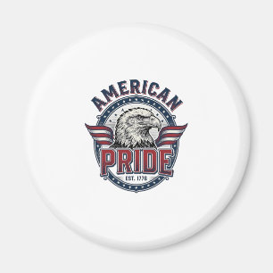 Imán Orgullo Americano Águila Diseño Patriótico Vintage