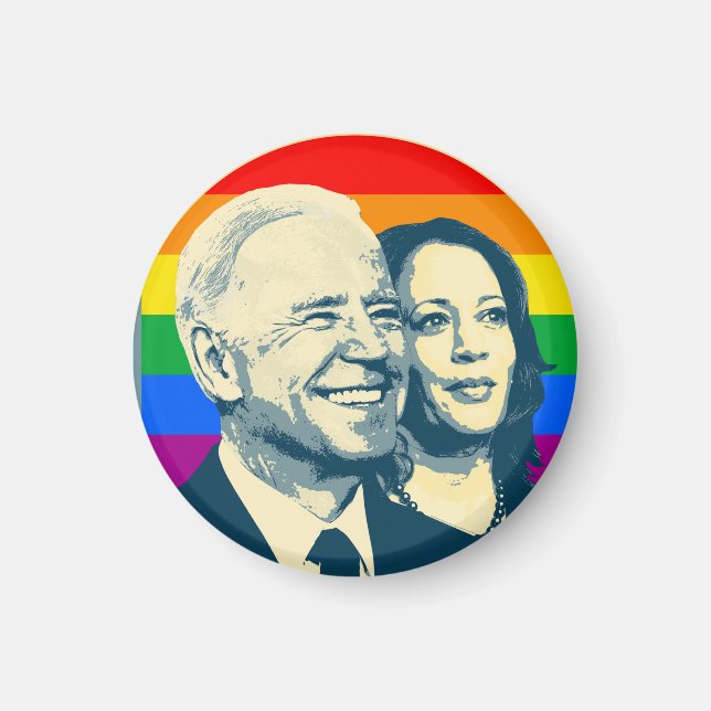Imán Orgullo arcoiris Biden Harris (Frente)
