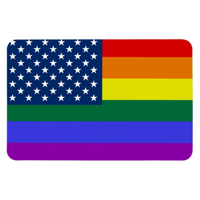 Imán Orgullo arcoiris de Estados Unidos (Horizontal)
