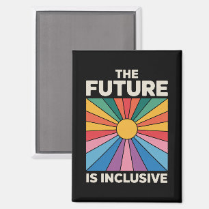 Imán Orgullo Arcoíris El Futuro es Inclusivo LGBTQ 