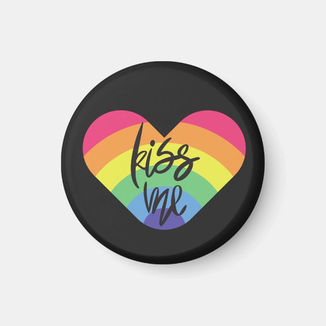 Imán Orgullo. Bésame. El amor es justo. (Frente)