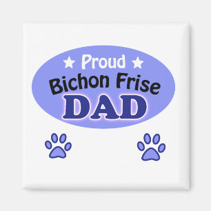 Imán Orgullo Bichon Frise dad papá
