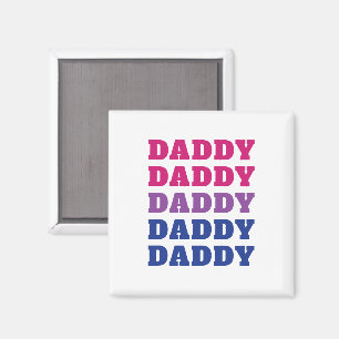 Imán Orgullo Bisexual Papa LGBTQ Día del Padre