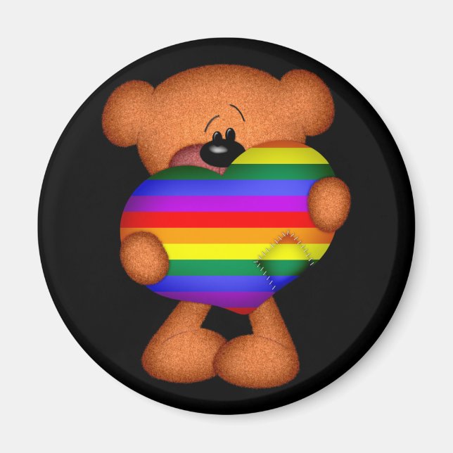 Imán Orgullo Corazón Teddy Oso (Frente)