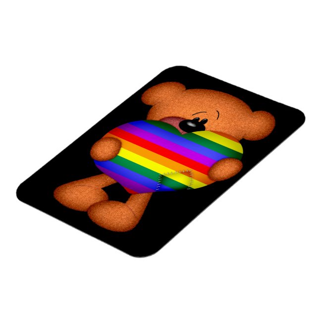 Imán Orgullo Corazón Teddy Oso (Lado Izquierdo)