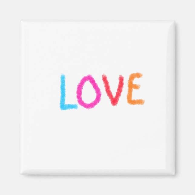 Imán Orgullo de amor arcoíris acuarela LGBTQ Junio mode (Frente)