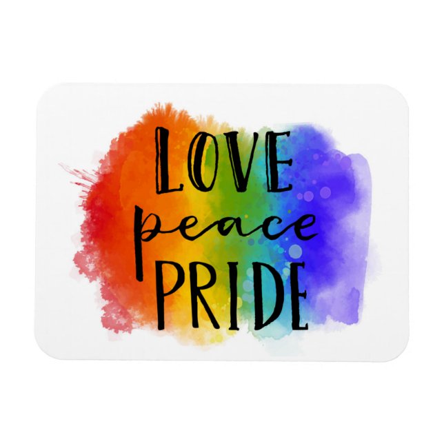 Imán Orgullo de amor por la paz (Horizontal)