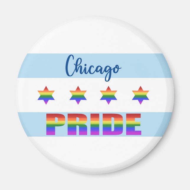 Imán Orgullo de Chicago (Frente)
