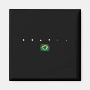 Imán Orgullo de la bandera de Brasil Vintageretro Fútbo