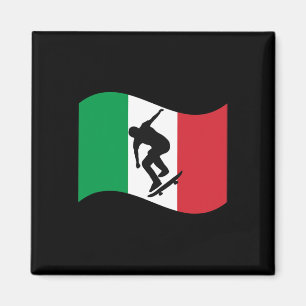 Imán Orgullo de la bandera del país gráfico de patinaje