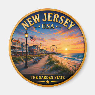 Imán Orgullo de la costa del estado jardín de Nueva Jer