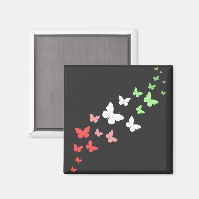 Imán Orgullo de mariposa abrosexual  (Anverso/Reverso)