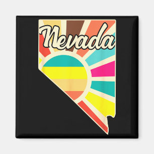 Imán Orgullo de Nevada retro esquema del estado ráfaga 