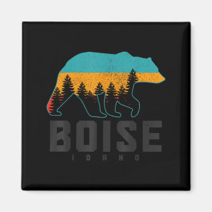 Imán Orgullo de oso grizzly vintage al aire libre Boise
