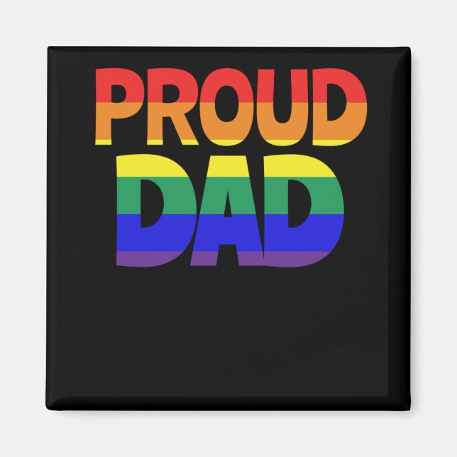 Imán Orgullo de papá LGBT Padre Gay Orgullo Lesbiano (Frente)