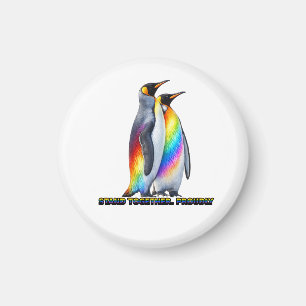 Imán Orgullo de Pingüino Arcoíris Unidos