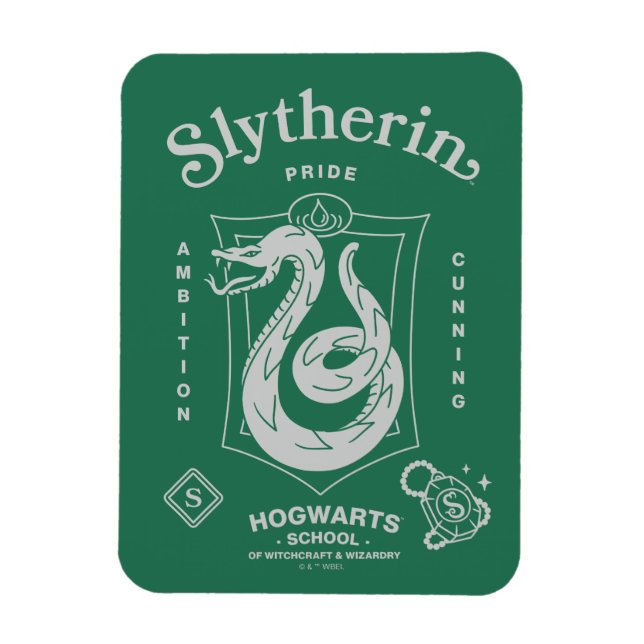 Imán ORGULLO DE SLYTHERIN™ Ambición Astucia Cresta (Vertical)