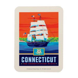 Imán Orgullo del Estado   Connecticut