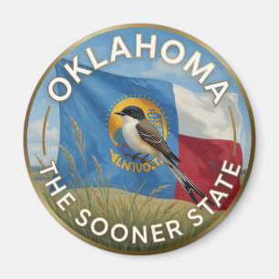 Imán Orgullo del Estado de Oklahoma ✦ Patrimonio Sooner