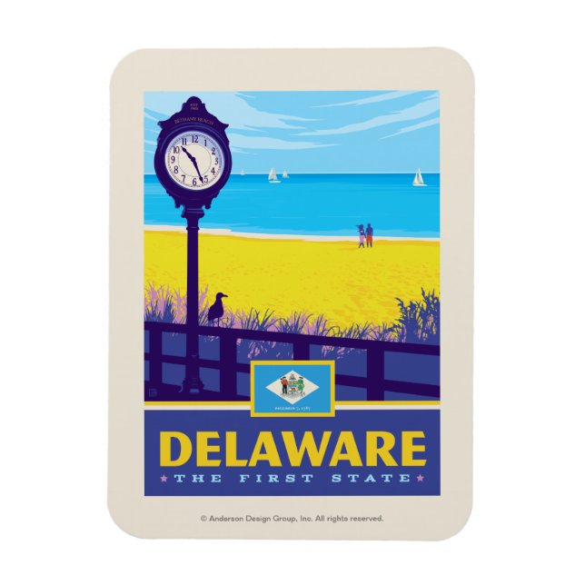 Imán Orgullo del Estado | Delaware (Vertical)