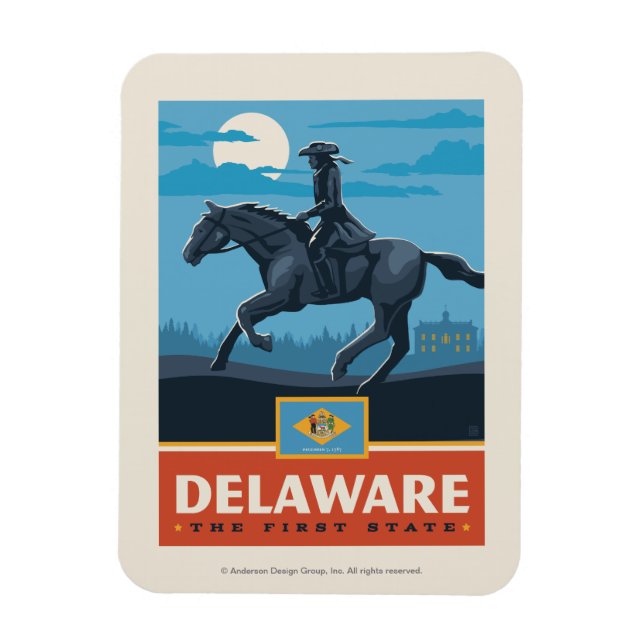 Imán Orgullo del Estado | Delaware 2 (Vertical)