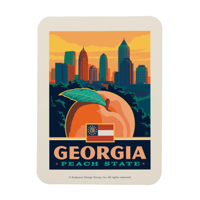 Imán Orgullo del Estado | Georgia (Vertical)