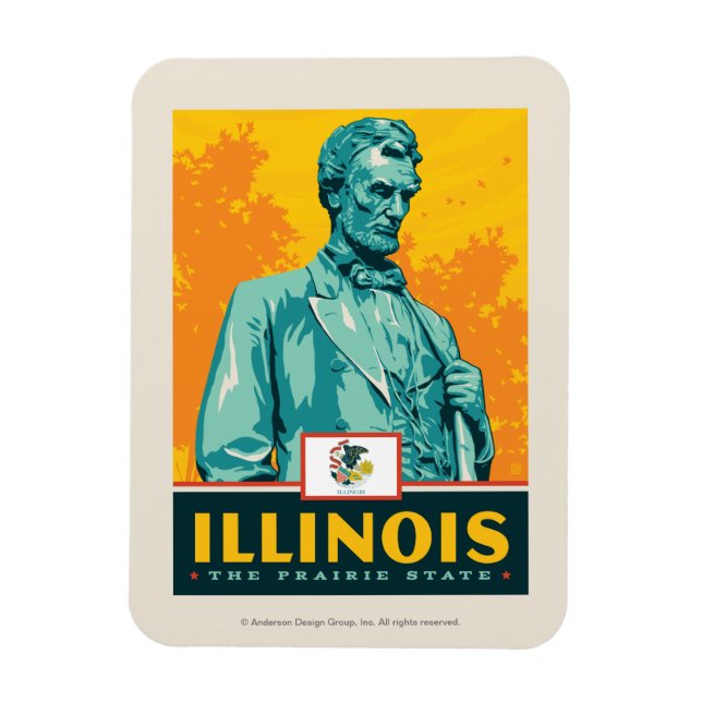 Imán Orgullo del Estado | Illinois (Vertical)