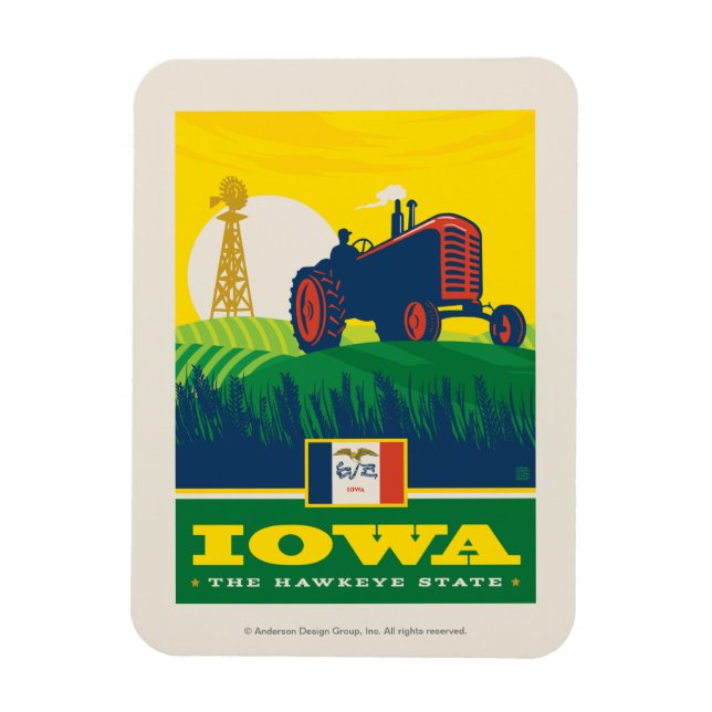Imán Orgullo del Estado | Iowa (Vertical)