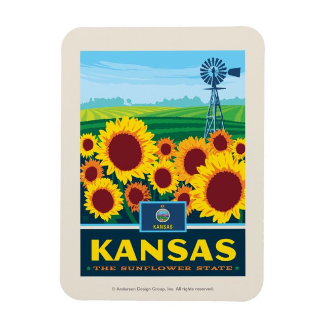 Imán Orgullo del Estado | Kansas (Vertical)
