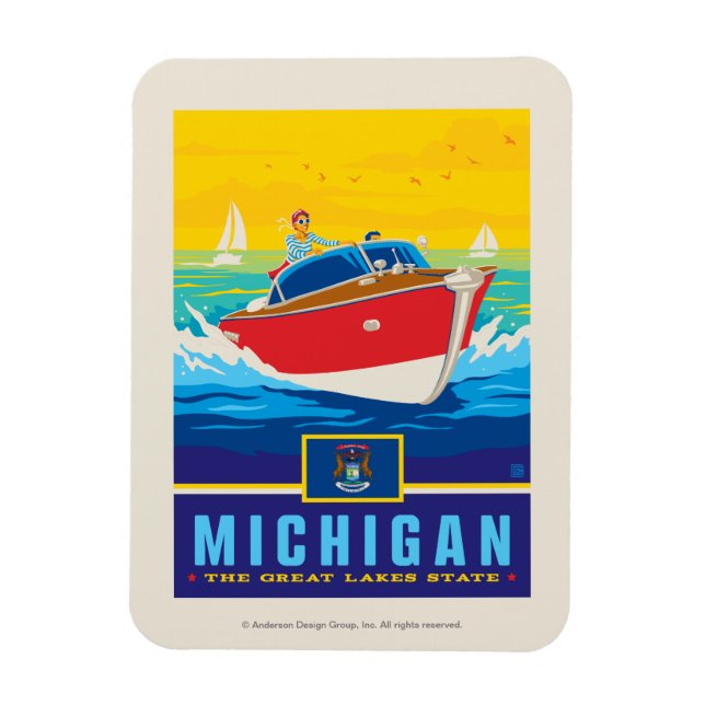 Imán Orgullo del Estado | Michigan (Vertical)