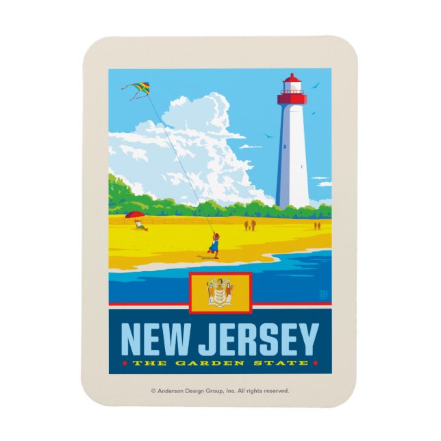 Imán Orgullo del Estado | Nueva Jersey (Vertical)