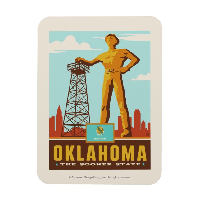 Imán Orgullo del Estado | Oklahoma (Vertical)