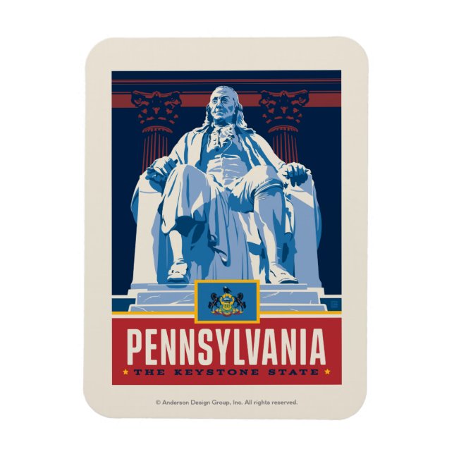 Imán Orgullo del Estado | Pennsylvania (Vertical)