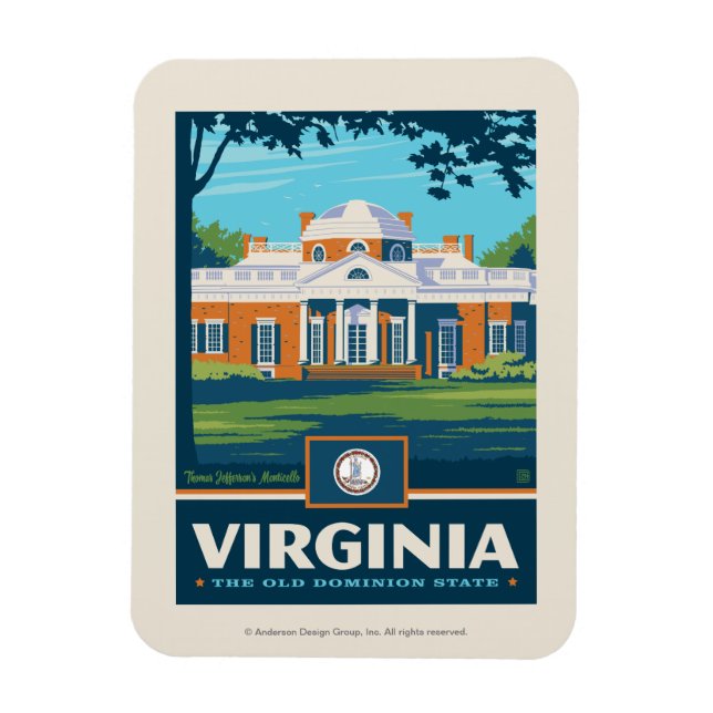 Imán Orgullo del Estado | Virginia (Vertical)