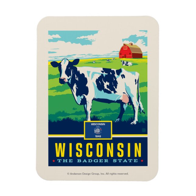 Imán Orgullo del Estado | Wisconsin (Vertical)