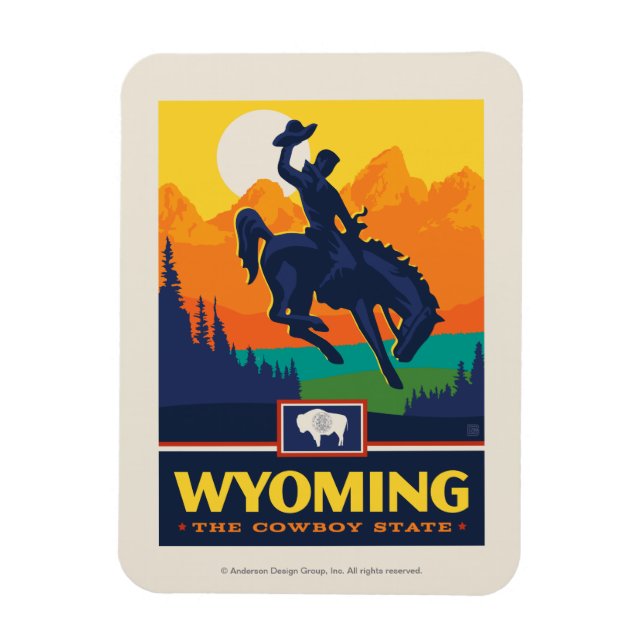 Imán Orgullo del Estado | Wyoming (Vertical)