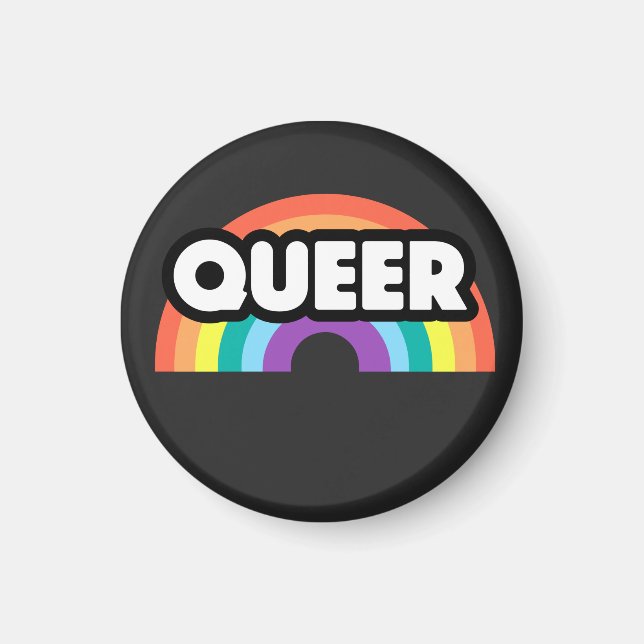 Imán orgullo- El amor arcoiris homosexual es amor. (Frente)