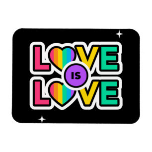 Imán Orgullo. El amor es el amor. Colores del arcoiris