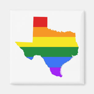 Imán Orgullo gay  Arcoiris de Texas