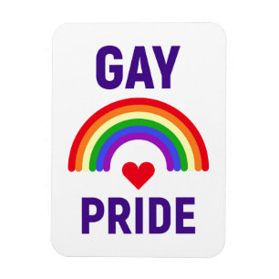Imán Orgullo gay  Corazón y arco iris