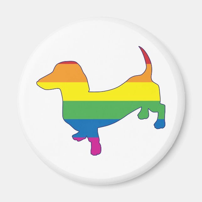 Imán Orgullo gay Dachshund/Wiener (Frente)