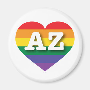 Imán Orgullo gay de Arizona: corazón arcoiris