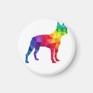Imán Orgullo gay de Boston Terrier LGBT Bandera arcoiri